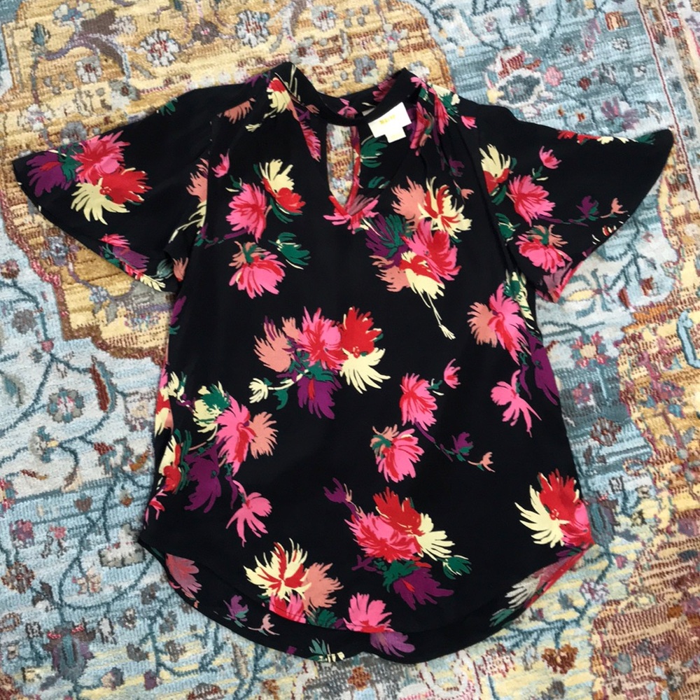 Anthropologie | Maeve Floral Top Size Small